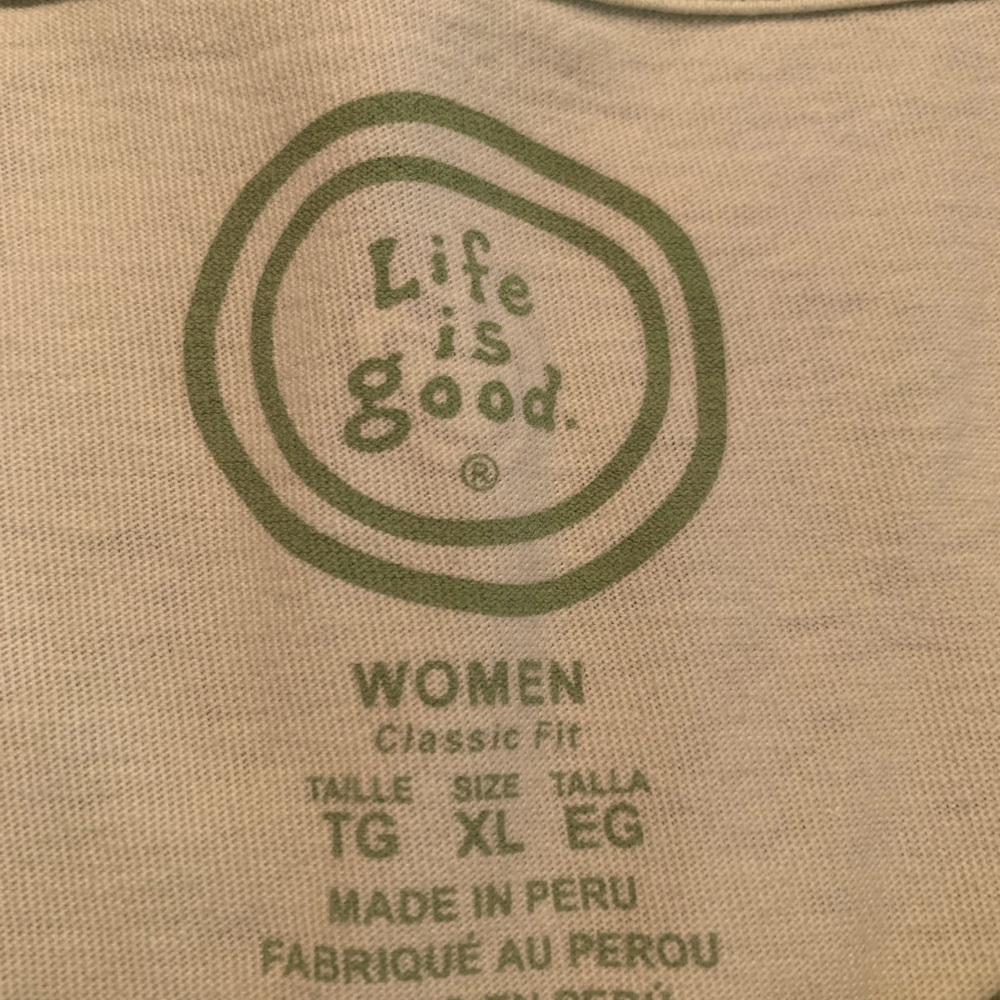 Womens Life is Good XL long sleeve Tee